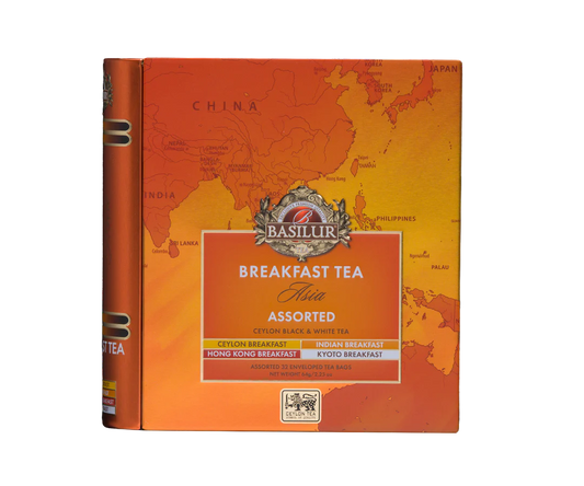 Breakfast Tea - Tea Book - Asia - 32 Enveloped Tea Bags - 4 Flavours