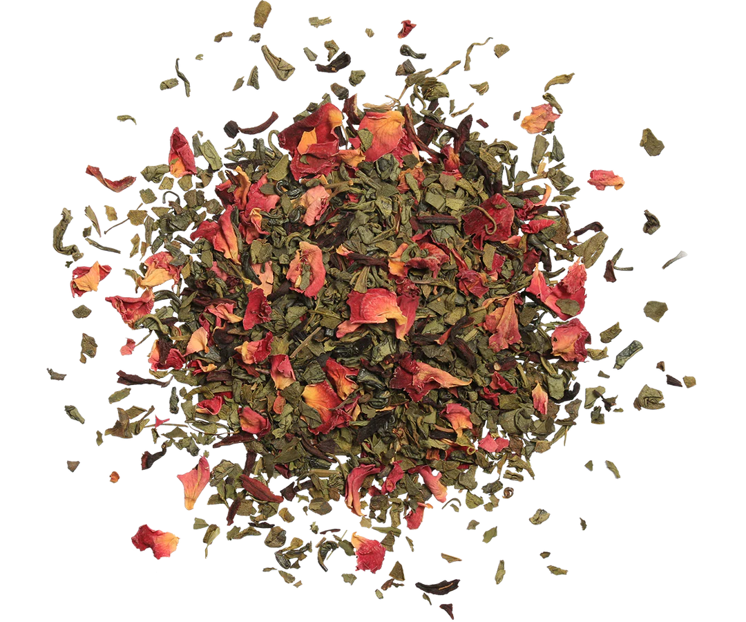 Floral Fantasy I Tea Book - Peppermint, Hibiscus & Rose Green Tea - 100g Loose Leaf