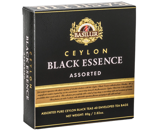 Black Essence Assorted - 40 Enveloped Tea Bags - 4 Uniquely Crafted Flavours