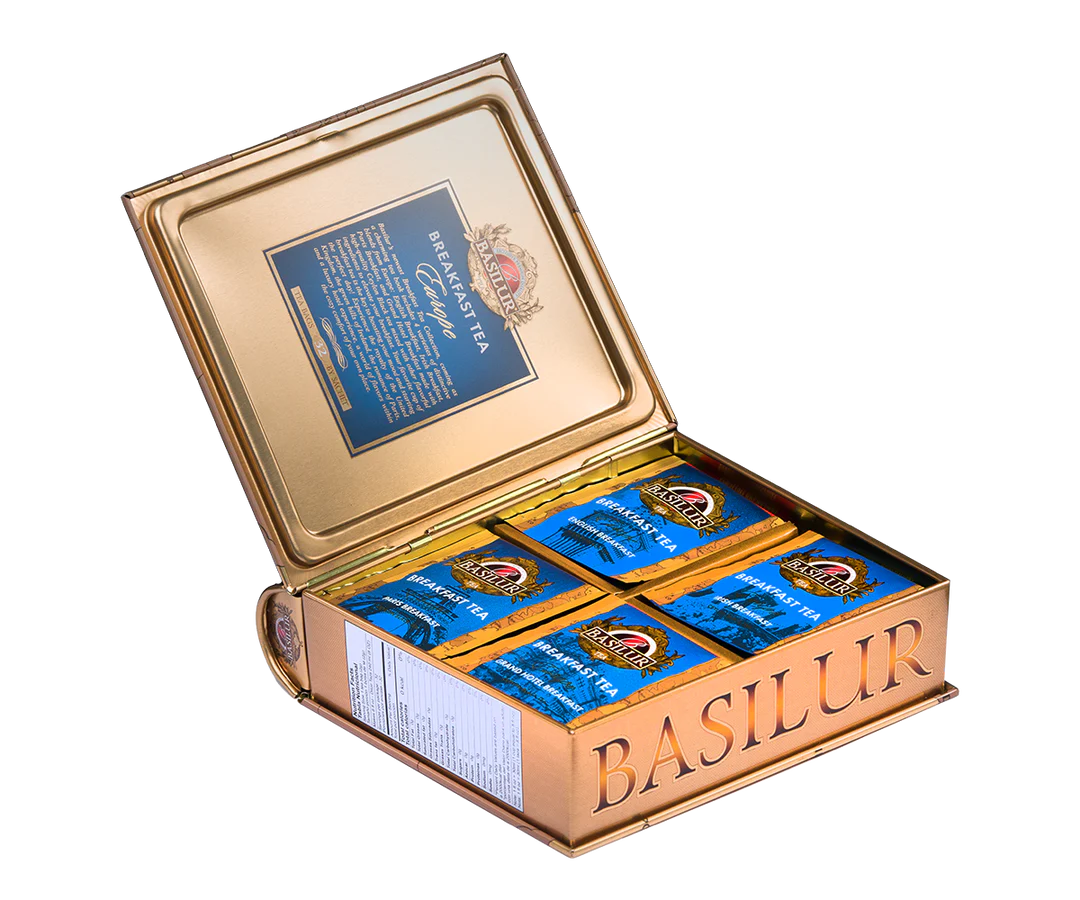 Breakfast in Europe Tea Book - 32 Enveloped Tea Bags - 4 Flavours