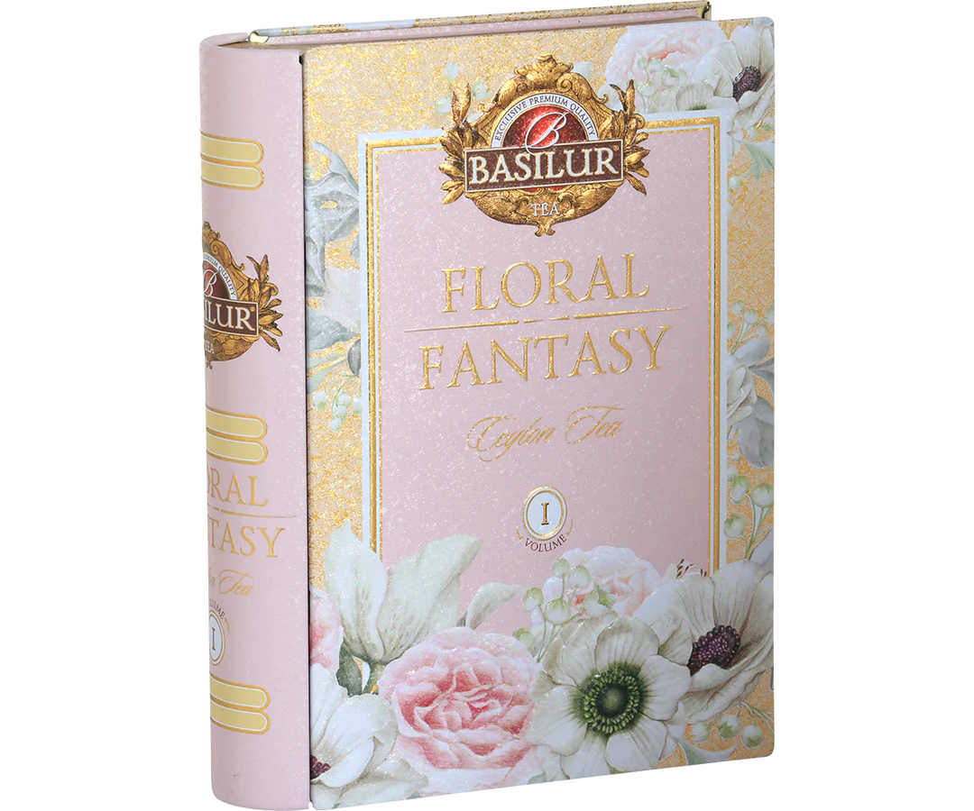Floral Fantasy I Tea Book - Peppermint, Hibiscus & Rose Green Tea - 100g Loose Leaf