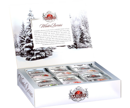 Winter Berries - Flavoured Ceylon Black Teas - 60 Enveloped Tea Bags - 6 Flavours